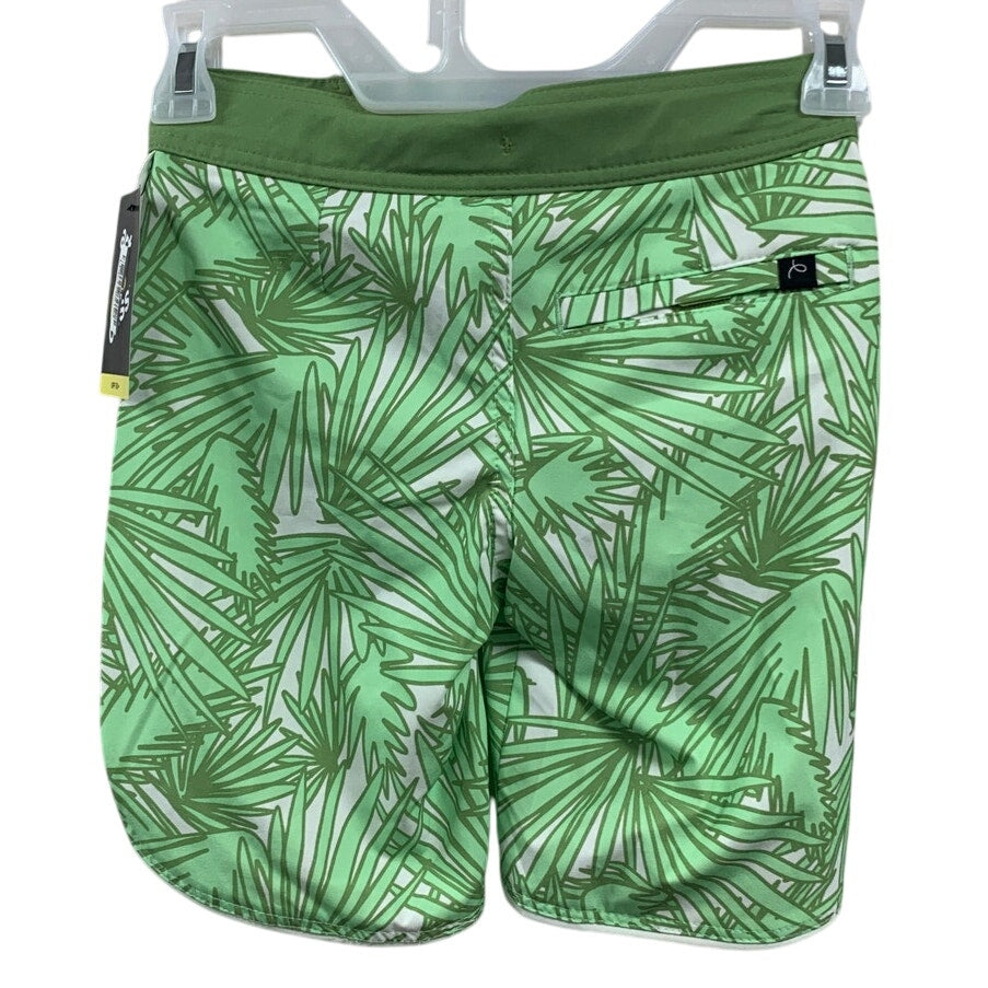 New Art Class Boys Size 4 Lined Tropical Green Leaf UPF 50+ Swim Swimming Trunks
