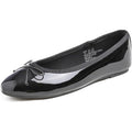 Fever Sole Womens Size 9.5 Black Flats Mini Bow Slip On Round Closed Toe Shoes