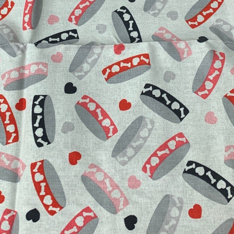 New Create It 18"X21" Valentine Puppy Dog Cotton Fat Quarter FQ Quilting Fabric