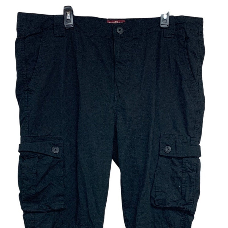Match Men's Size 42 Black Casual Wild Cargo Straight Textured Outdoor Work Pants