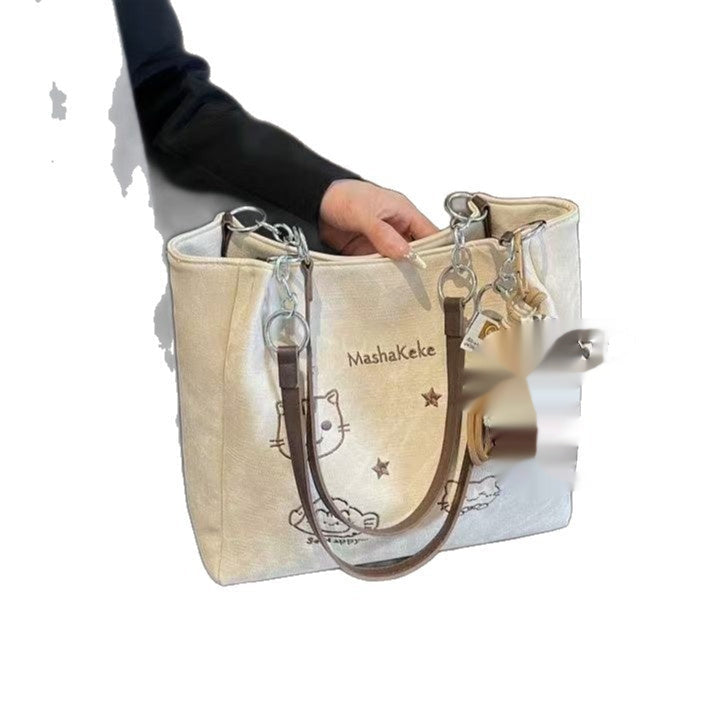Large Canvas Tote Bag – Spacious Everyday Shoulder Bag