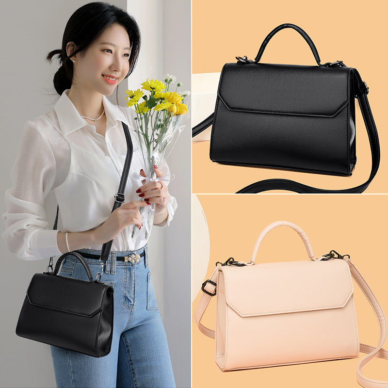 Stylish Minimalist PU Leather Small Square Crossbody Bag for Women