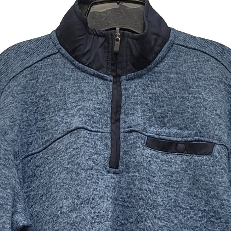 Eddie Bauer Mens Small Polyester Long Sleeve Quarter Zip Knit Pullover Sweater