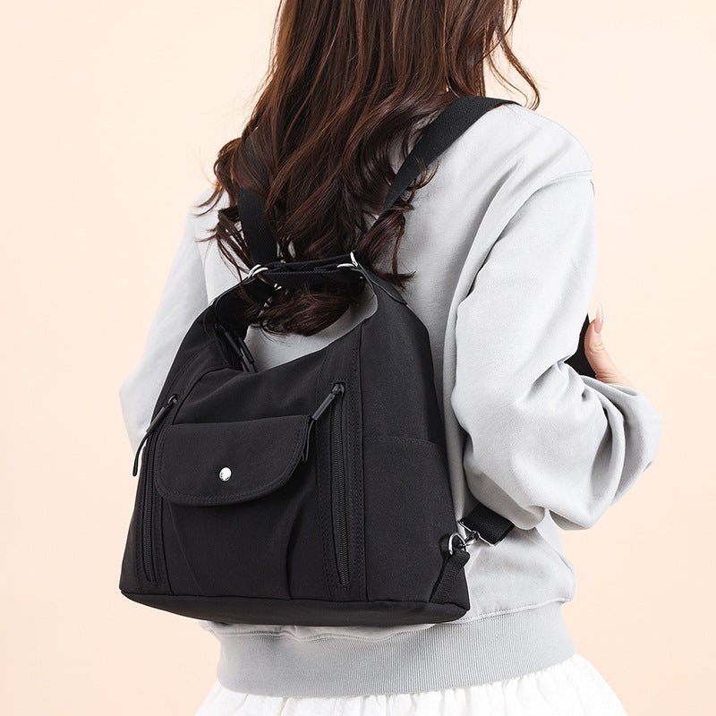 Women's Large Capacity Nylon Shoulder Bag – Lightweight Crossbody with Phone Pocket