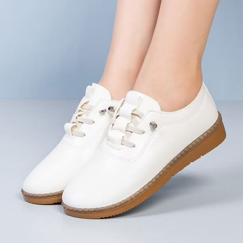 Women's Oxford Flat Shoes – Soft Sole, Non-Slip, Breathable PU Leather