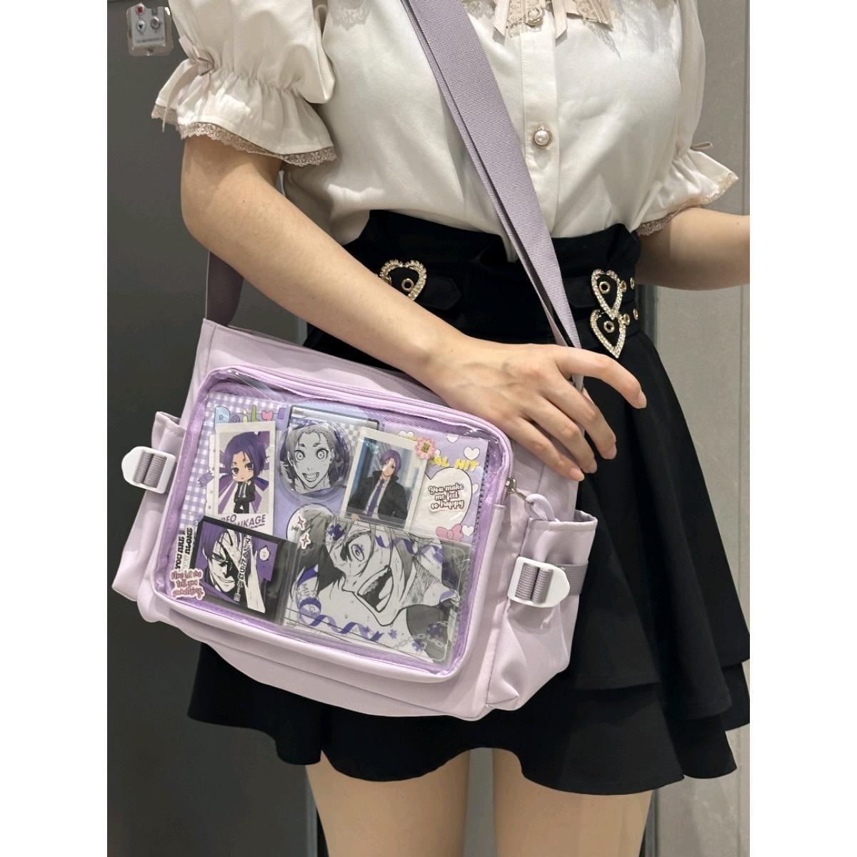 Women's Transparent Canvas Tote Bag - Artistic Single Shoulder Bag for Everyday Use