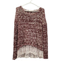 Rewind Womens Medium Long Sleeve Crew Neck Knit Sweater With Lace Trim