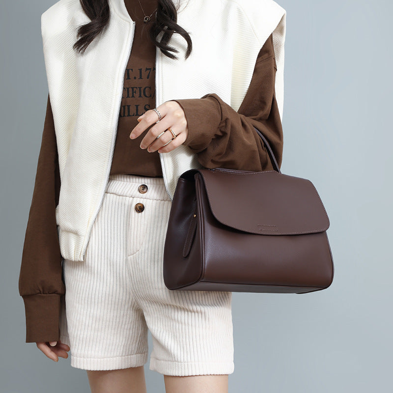 Premium Large Capacity Crossbody Shoulder Bag - Women's Multi-Compartment Leather Handbag