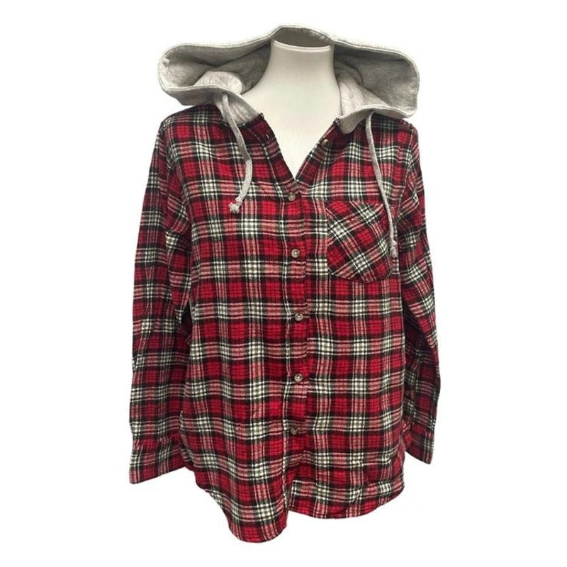 New Champion Unisex Small Blue Pullover Sweatshirt w Bonus Plaid Flannel Hoodie
