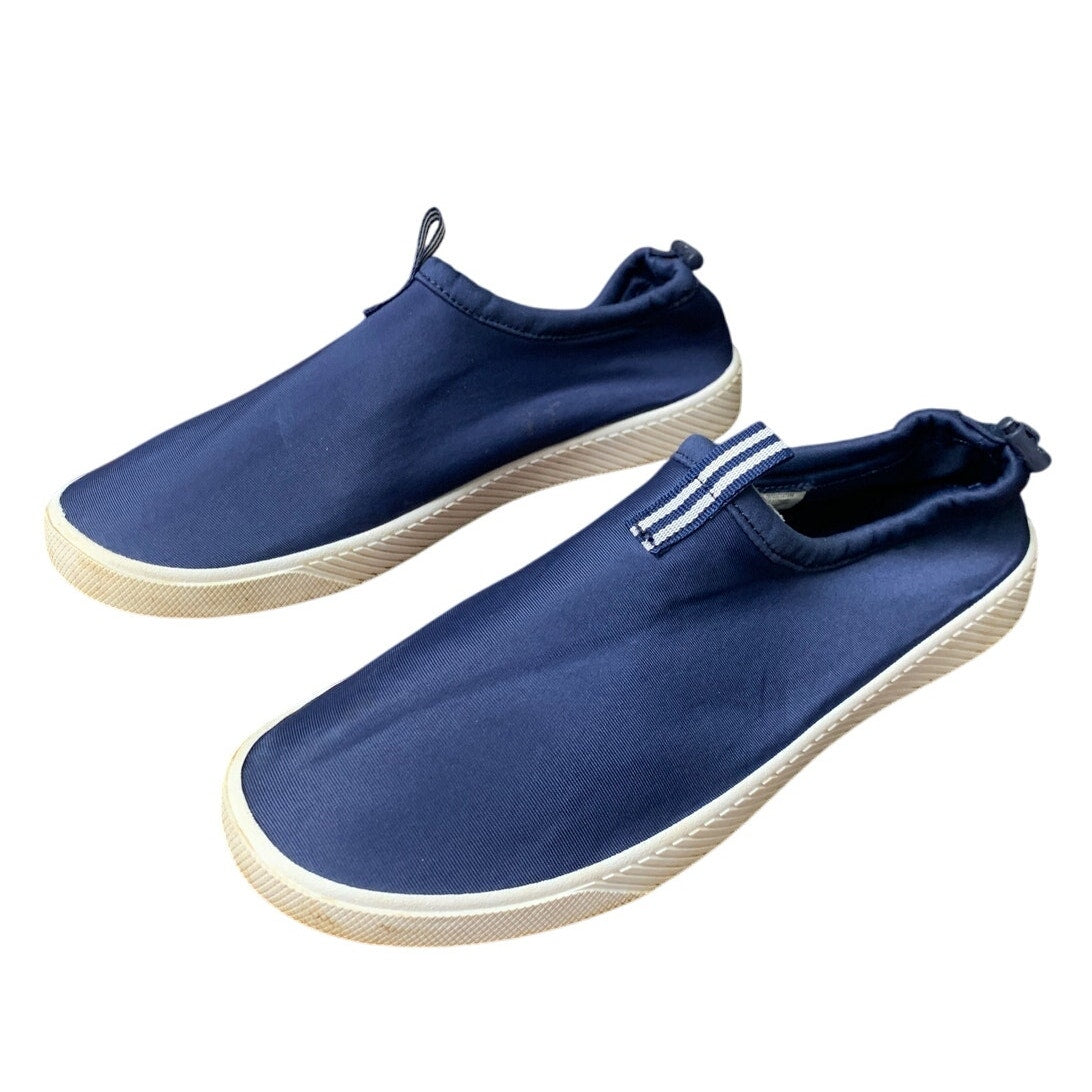 Lands' End Mens Size 12 Navy Blue Slip On Quick Dry Neoprene Aqua Water Shoes
