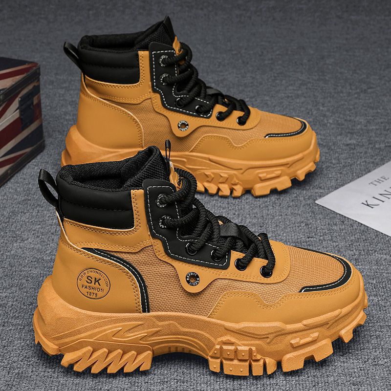 Men's Breathable High-Top Vintage British Work Boots