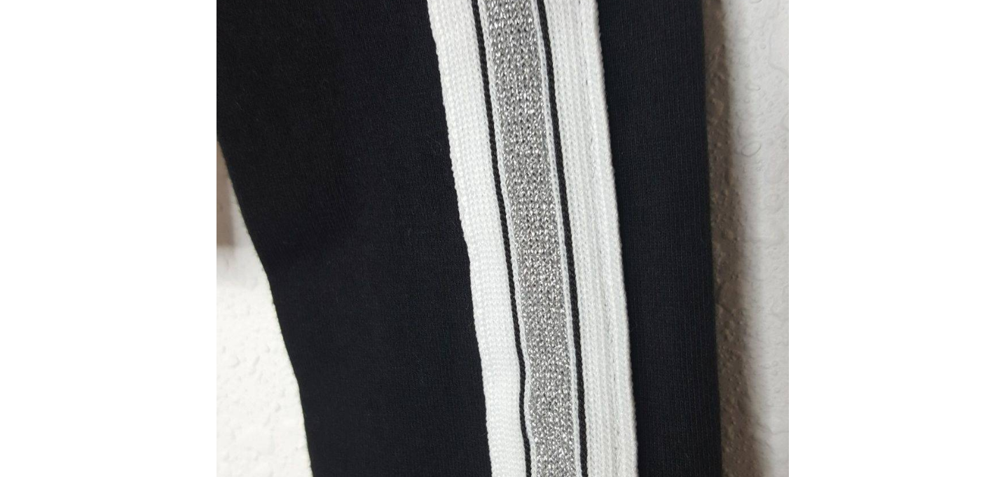 Material Girl Active Long Sleeve Black Varsity Bodysuit, Size Medium