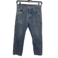 Wrangler Mens 33 X 30 100% Cotton Regular Fit Denim Blue Jeans Slight Distressed
