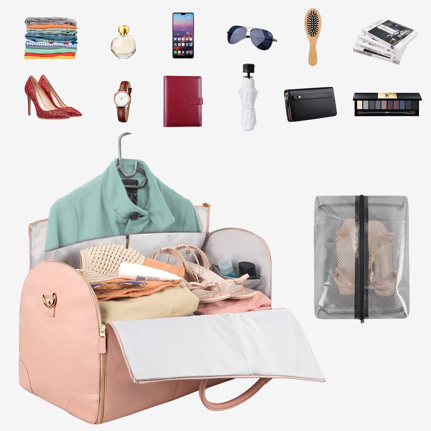 Women's Large Capacity Waterproof Travel Duffle Bag – Foldable Weekender Tote | Sarah Express