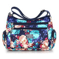 Women's Printed Canvas Shoulder Bag – Floral & Landscape Pattern Crossbody Handbag