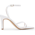 Dream Pairs Womens Size 7 White Open Toe 3.75" Heel Ankle Strap Sandal Shoes