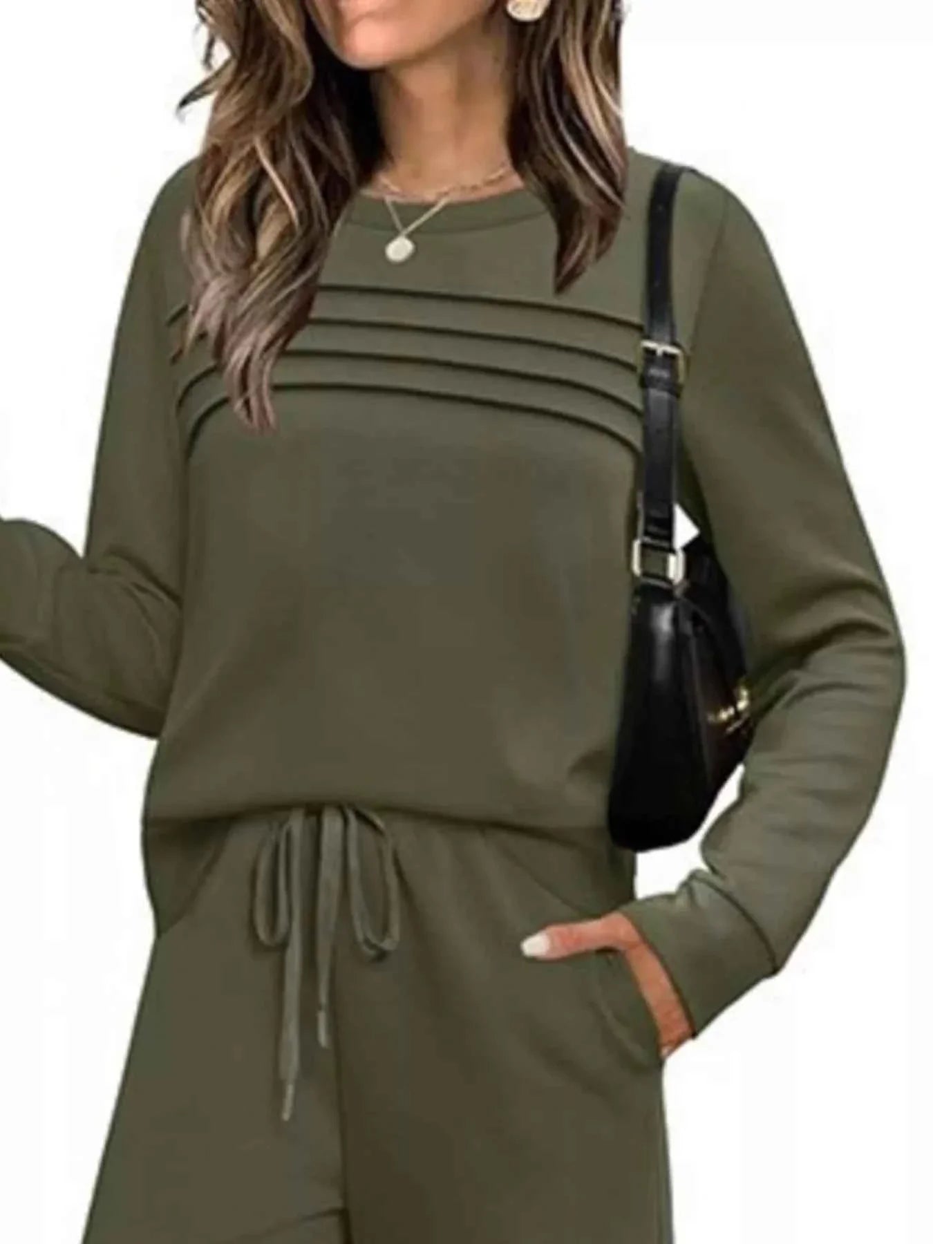 Plus Comfort Duo: Versatile Top & Pants Ensemble