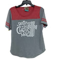New Hand Printed Womens Medium Believe In Christmas Short Sleeve Tee Shirt