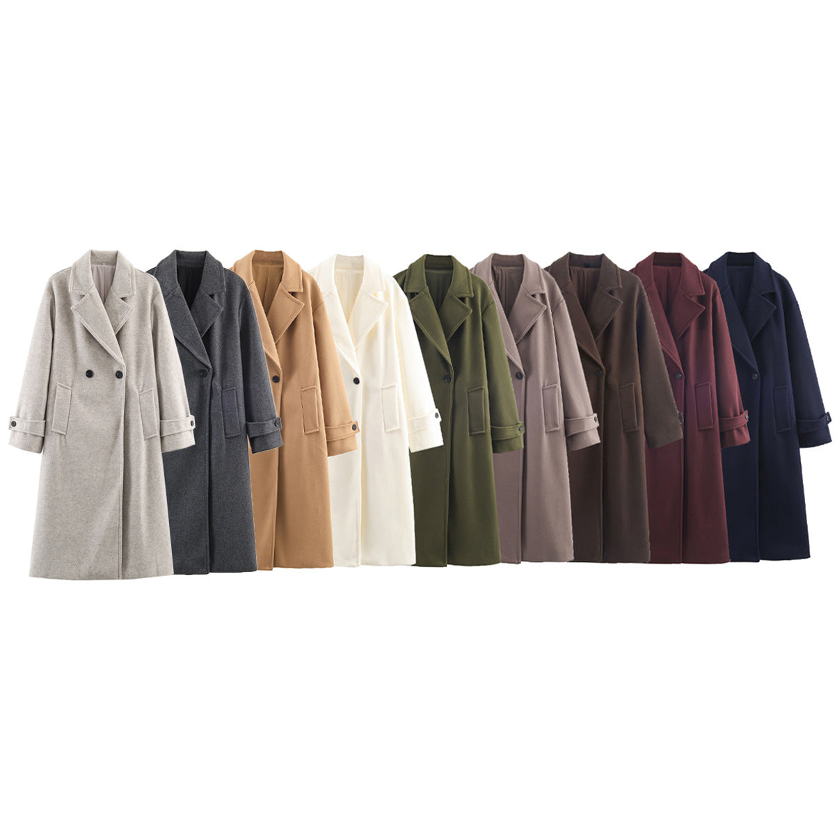 Womens Loose Elegant And Minimalist Long Coat