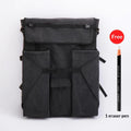 Large Canvas Art Drawing Backpack – Oxford Cloth Artist Bag | Extra Thick, 4K Black