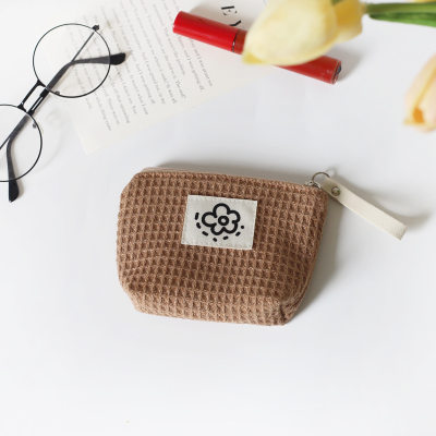 Waffle Texture Wristlet Bag – Minimalist Cotton Wristlet Pouch | Sarah Express