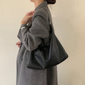 Genuine Full-Grain Cowhide Leather Shoulder Tote Bag – Soft Structured Women's Handbag