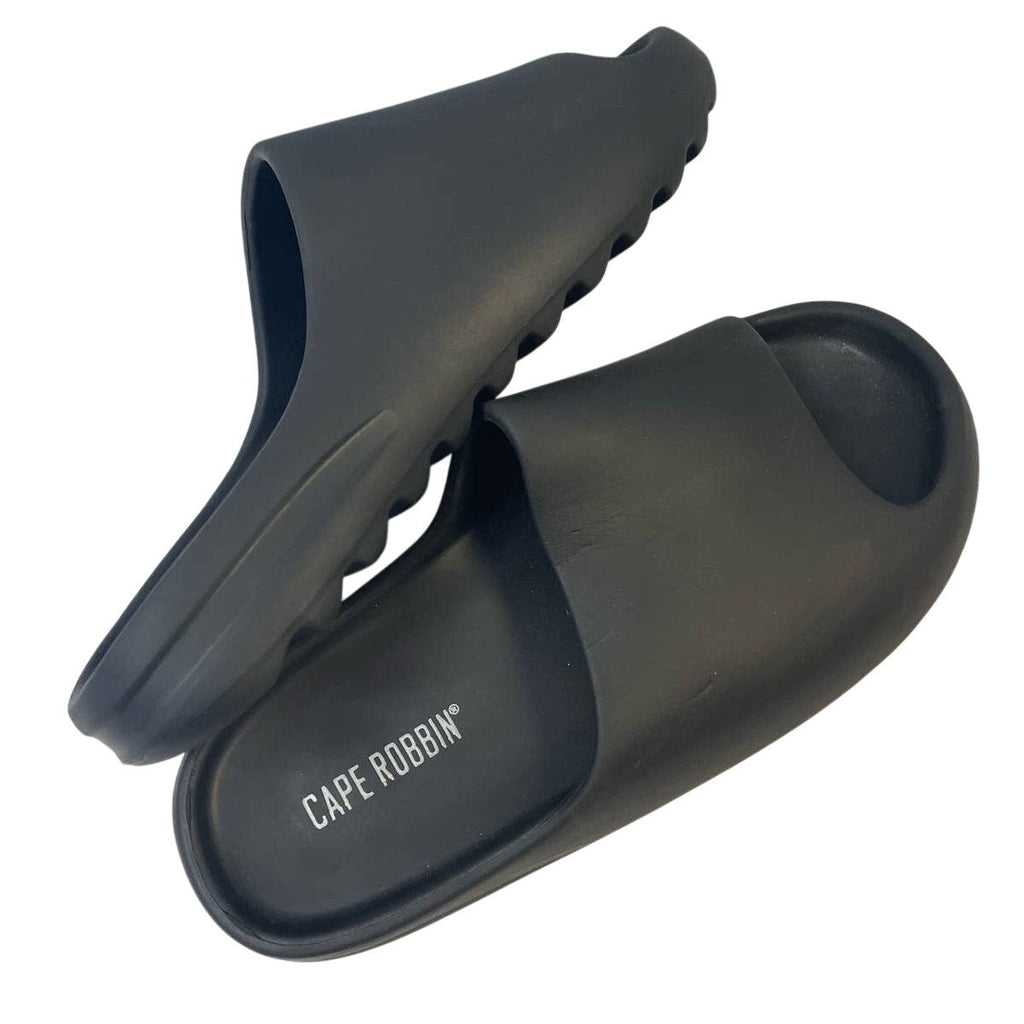 Cape Robbin Womens US Size 9 Soft EVA Foam Black Slide On Comfy Basic Sandals