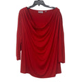 Avenue Womens Size 22/24 Rayon Blend Long Sleeve Scoop Neck Front Swoop Blouse