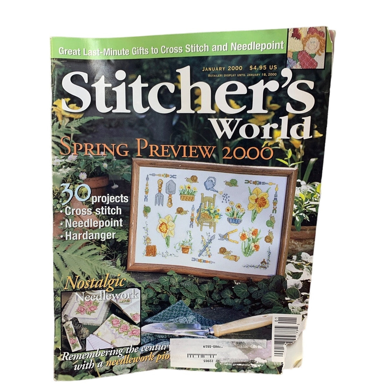 Vintage January 2000 Stitcher's World Magazine Spring Preview Patterns