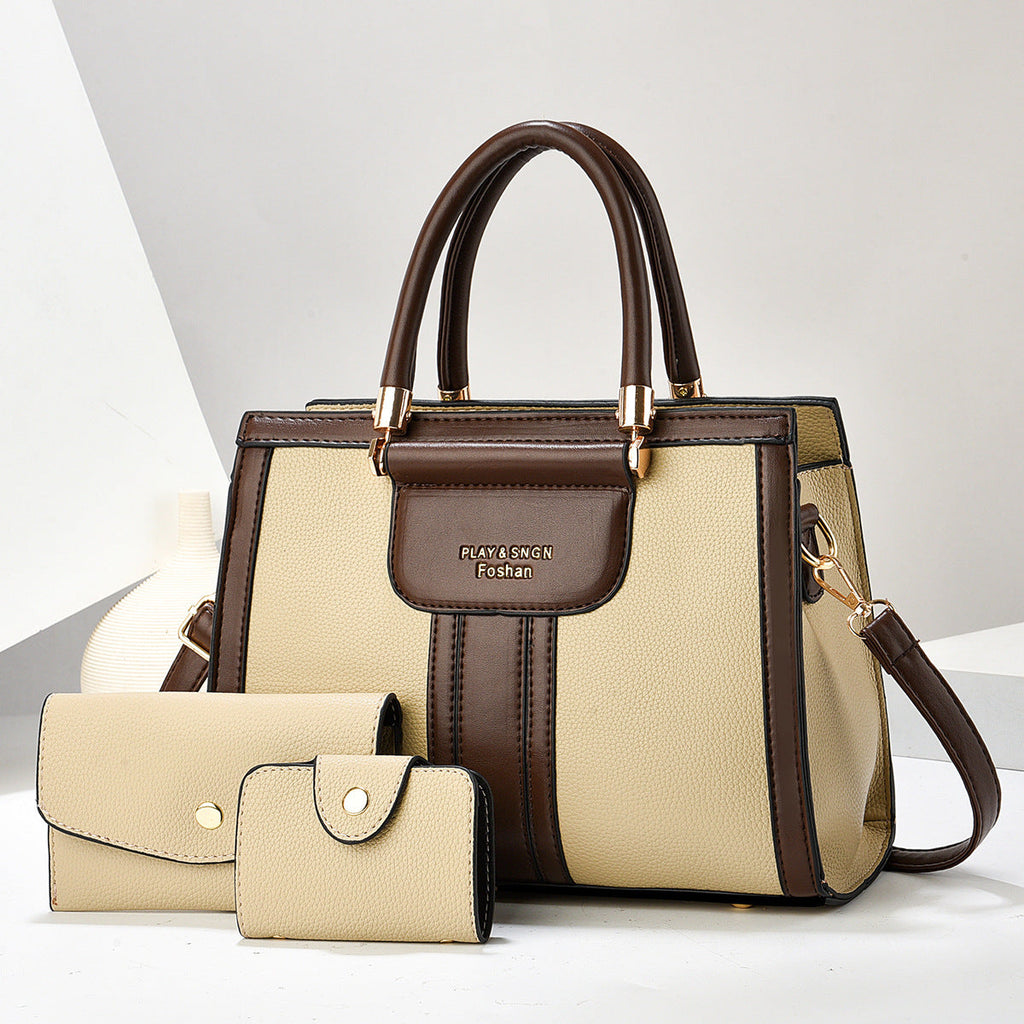 Women's Versatile Summer Tote Bag – Multi-Pocket PU Leather Crossbody Set