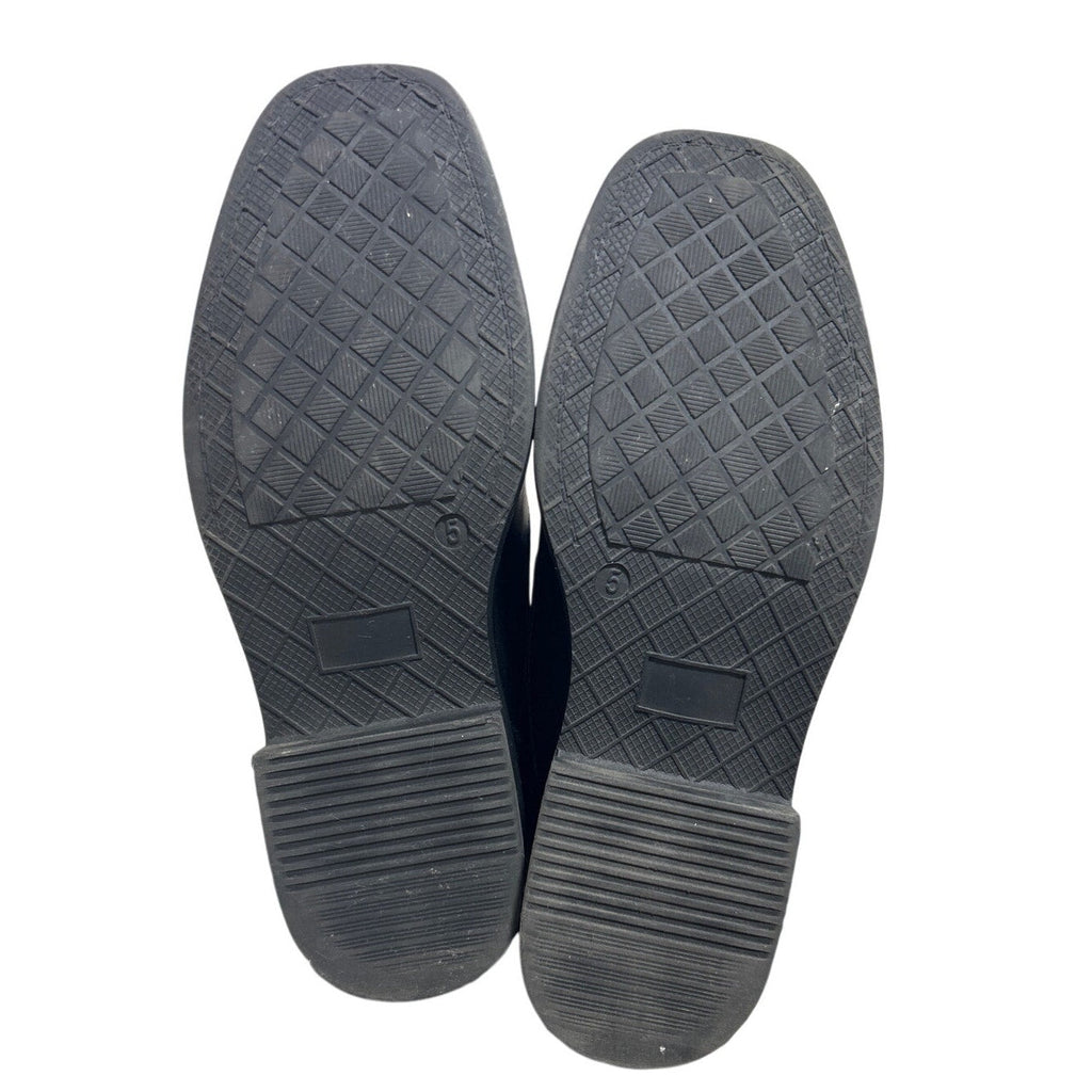 Bruno Marc Boys Size 5 Black Faux Leather Slip-On No Tie Loafer Dress Shoes