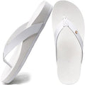 Oncai Womens Size 6 White Flip Flops Sandals Non Slip Arch Support Shoes