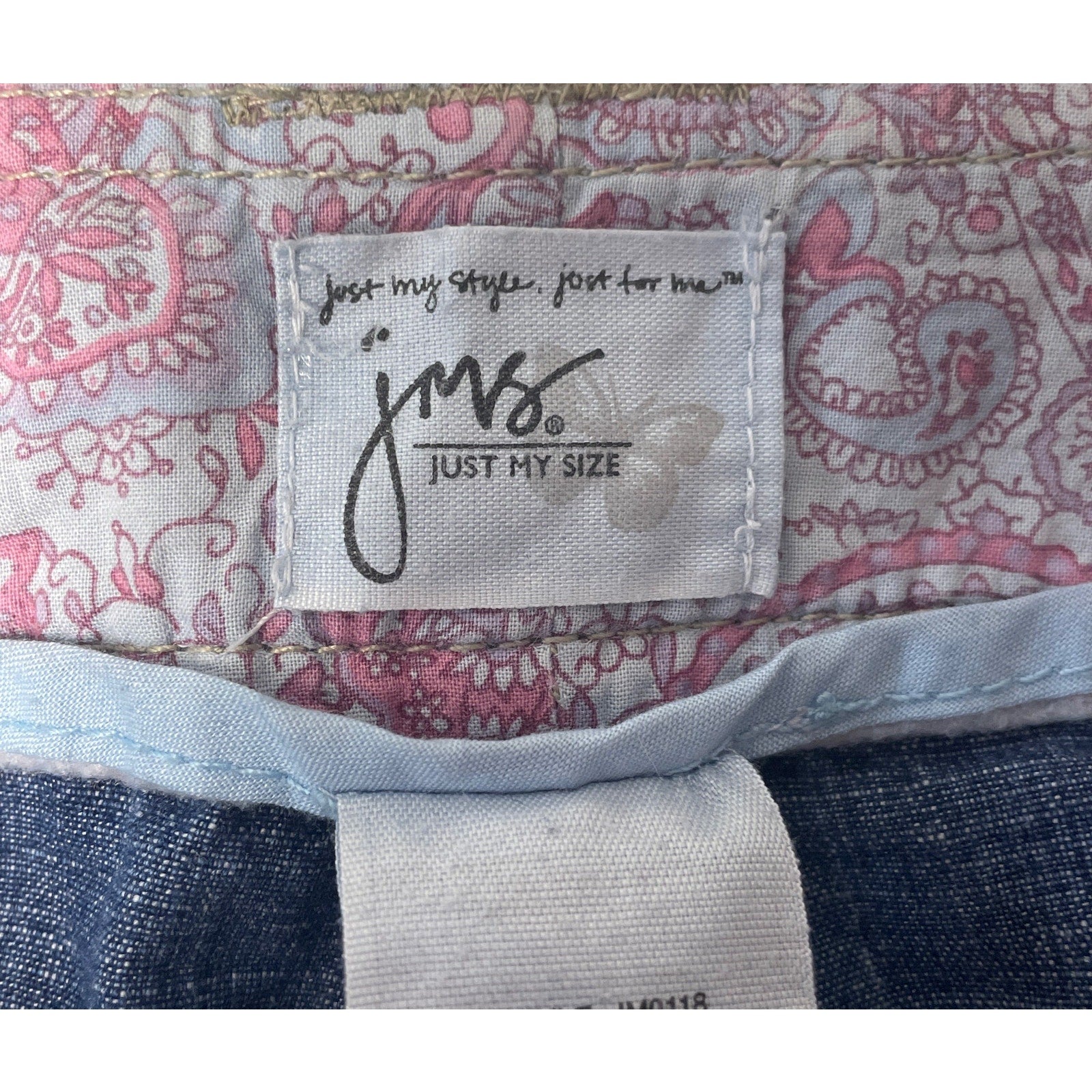 JMS Womens Size 18W 100% Cotton Roll Up Leg Lightweight Denim Blue Jeans