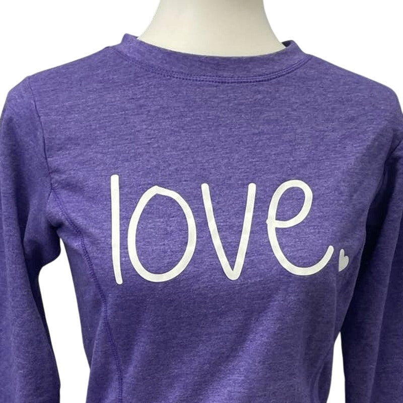 Anvil Womens Small Love Long Sleeve Crew Neck Lightweight PolyCotton Sweatshirt