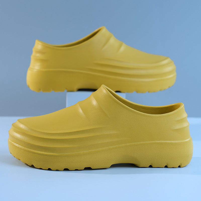 Non-Slip Waterproof Kitchen Work Slippers - EVA Lightweight Casual Slides for Men & Women