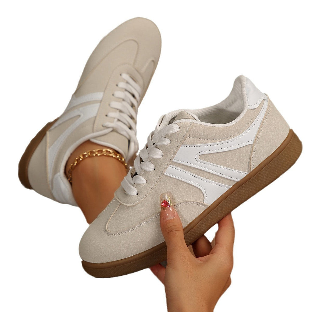 Women's Retro Round-Toe Running Flats - Casual Athletic Sneakers