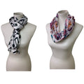 Musical Note Treble Clef Colorful Butterflies Womens Fashion Polyester Scarf
