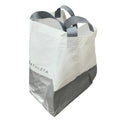 Athleta Recycled Plastic Silver White Reuseable Double Handle Shopper Tote Bag