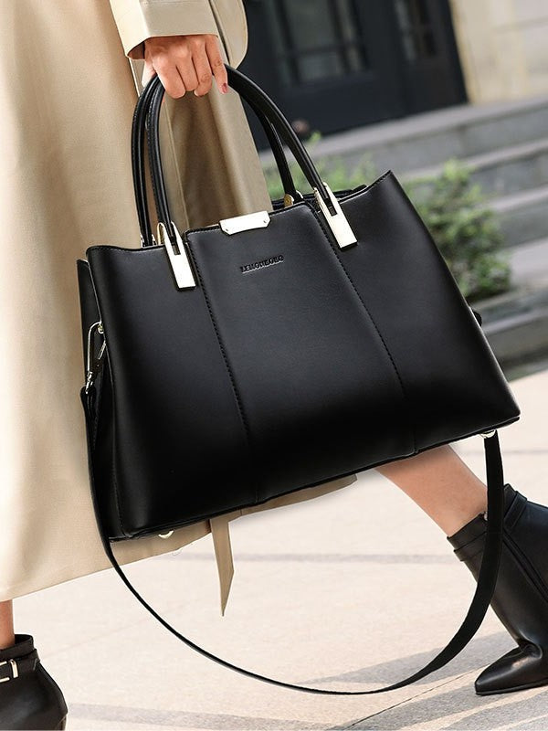 Women's Premium PU Leather Shoulder Crossbody Bag - High Capacity Multi-Compartment Handbag
