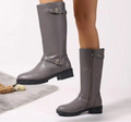 Women's Round Toe Block Heel Boots | Mid Heel Side Zip Ankle Boots