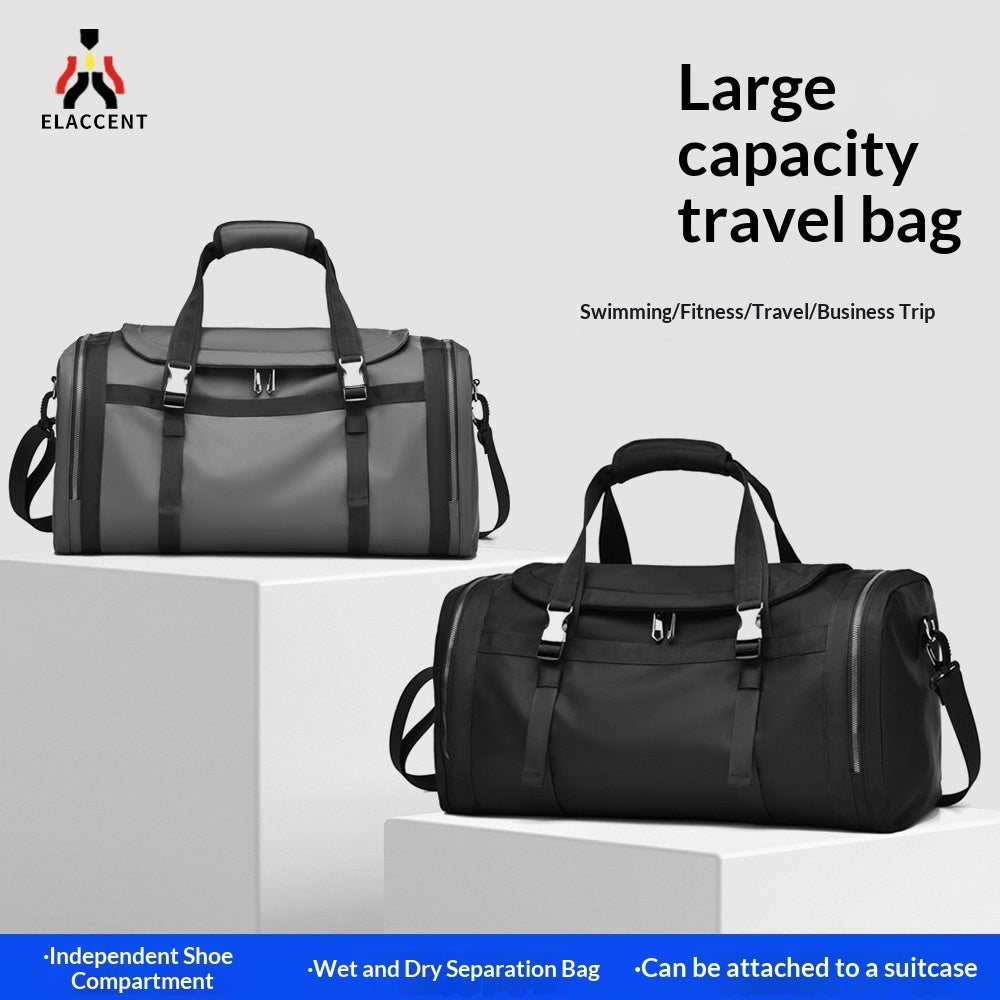 Large Travel Bag with Separate Shoe Compartment