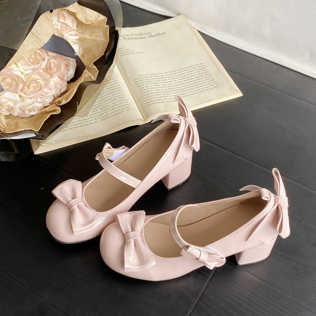 Women's Round Toe Ballet Flats with Bow & Ankle Strap | Casual Flat Shoes for Everyday Wear