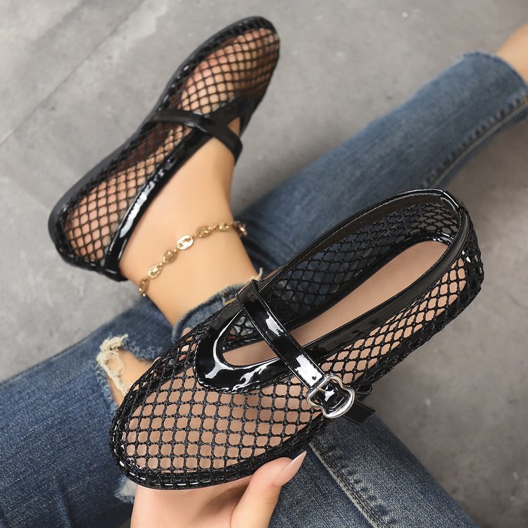 Women's Breathable Mesh Ballet Flats - Round Toe Slip-On Casual Shoes