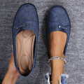 Women's Retro Flat Loafers - Comfortable Slip-On Shoes for Everyday Wear
