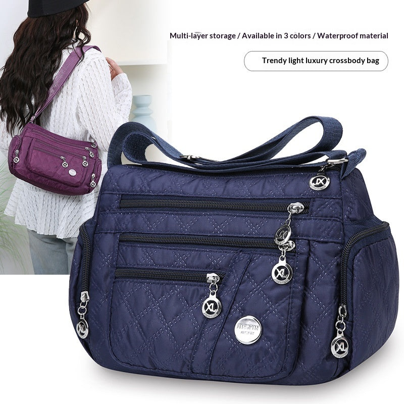 Large-Capacity Quilted Crossbody Bag