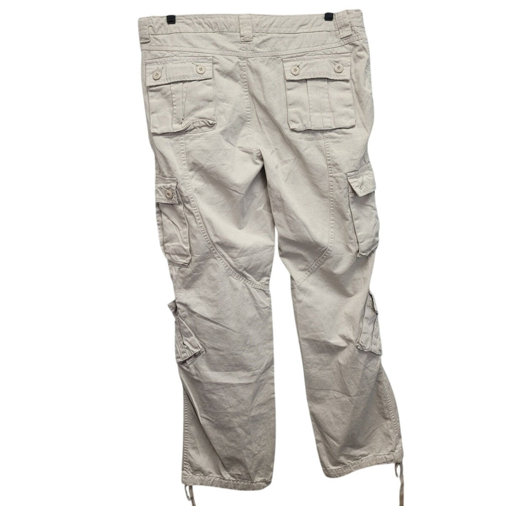 Matchstick Mens 40 X 32 100% Cotton Drawstring Waist Multi Pocket Cargo Pants