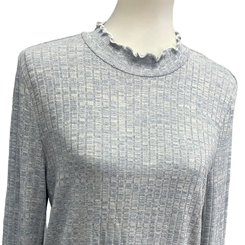 New Rebellious One Womens Plus Size 1X Long Sleeve Ruffled Soft Pullover Sweater