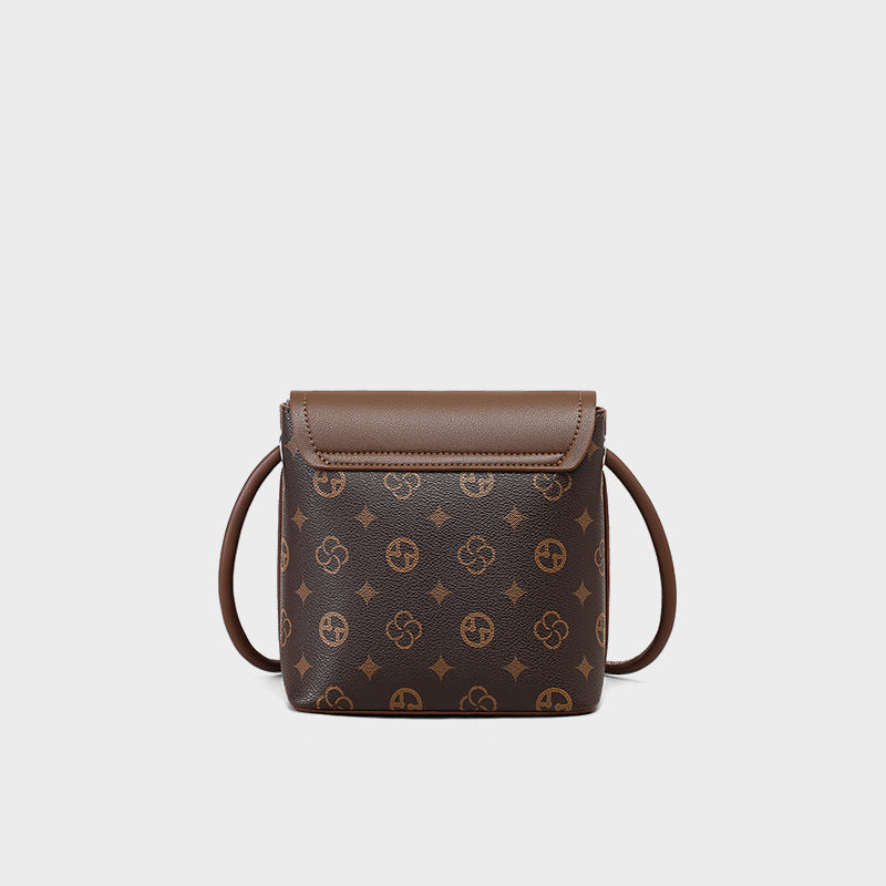 Women's Bucket Shoulder Bag – Patchwork Synthetic Leather Streetwear Handbag