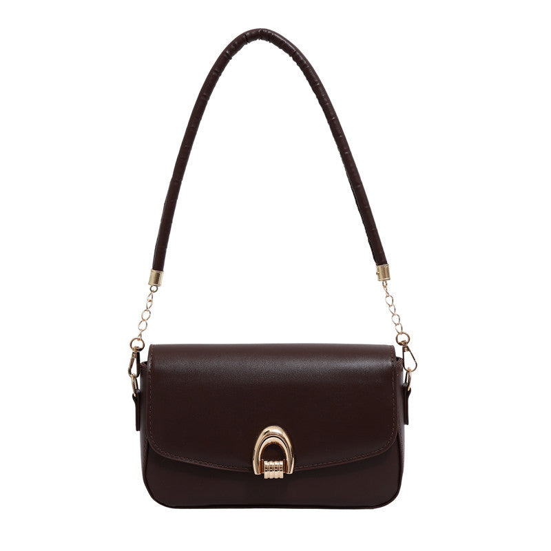 Women's Retro Minimalist Crossbody Bag - PU Leather Small Square Shoulder Bag