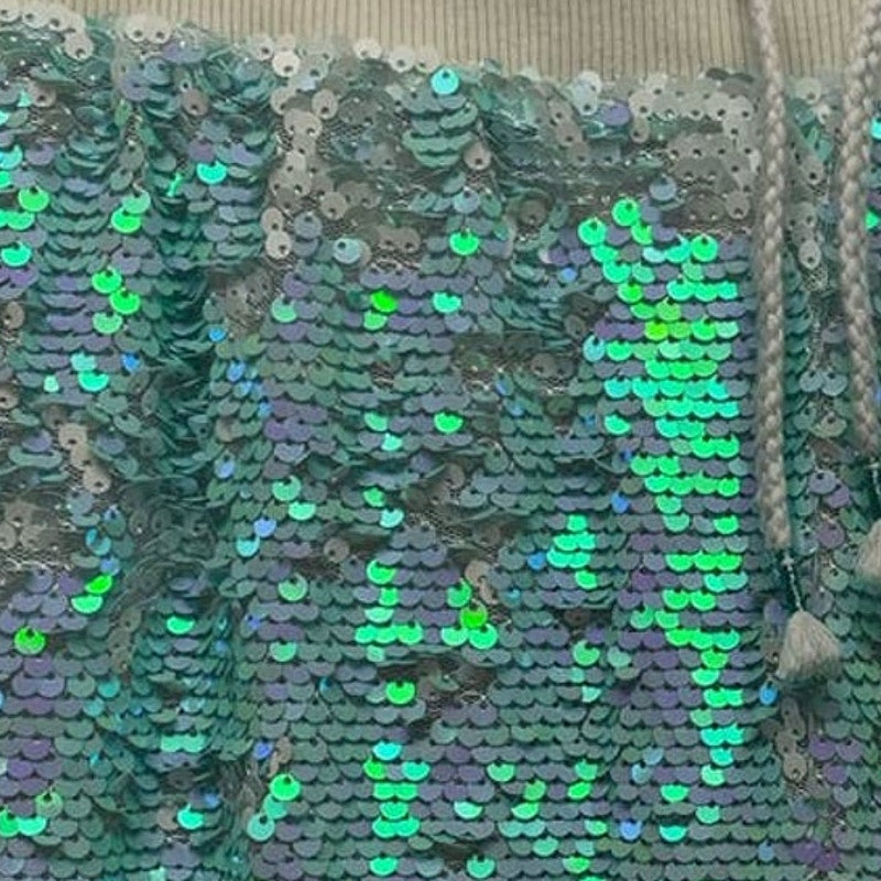 More than Magic Girls XL Shiny Iridescent Sequined Drawstring Jogger Sweatpants